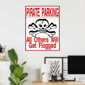 Poster Parking privé uniquement (Bureau à domicile)