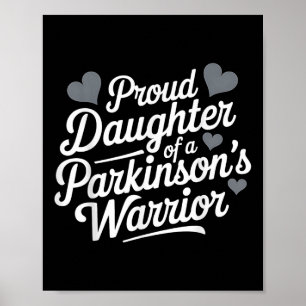 Poster Parkinsons Guerrier Fier Soutien fille