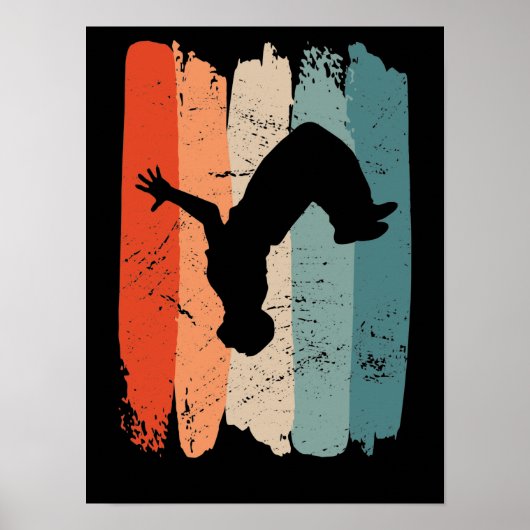 Poster Parkour, freerunner, parkour runner cadeau (Devant)