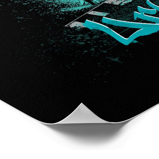 Poster Parkour - Ninjas urbain Turquoise (Coin)