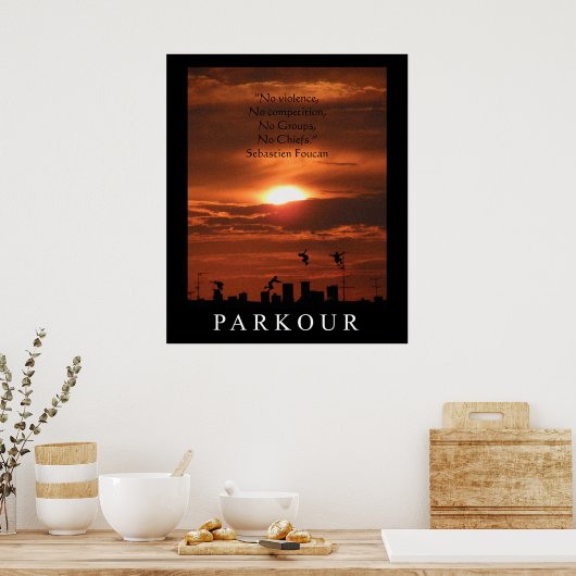 Poster Parkour Quote (Keuken)