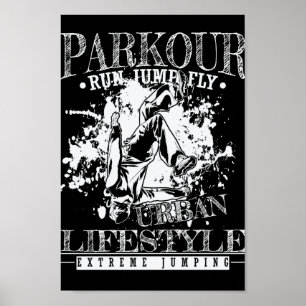 Poster parkour run jump fly