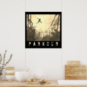 Poster Parkour Urban Obstacle Course Modern Sepia (Cuisine)