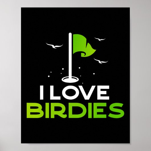 Poster Parle Oiseau Pour Moi Drôle de Cadeau de Golf Pun (Devant)