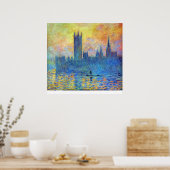 Poster Parlement de Londres en hiver par Claude Monet (Cuisine)
