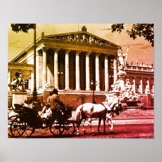 Poster Parlement de Vienne Autriche vintage (Devant)