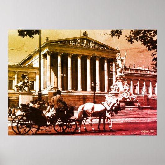 Poster Parlement de Vienne Autriche vintage (Devant)
