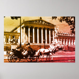 Poster Parlement de Vienne Autriche vintage