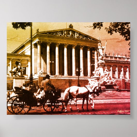 Poster Parlement de Vienne Autriche vintage (Devant)