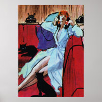Parler à Boyfriends Retro Vintage Pulp cover Art