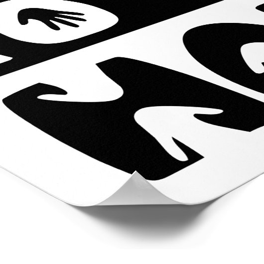 Poster Parler À La Main (Coin)