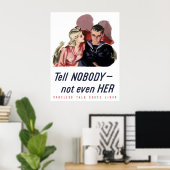 Poster Parler sans souci coûte des vies — 2ÈME GUERRE MON (Bureau à domicile)