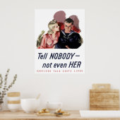 Poster Parler sans souci coûte des vies — 2ÈME GUERRE MON (Cuisine)