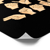 Poster Parlez À Mes Mains Langue Signale Américaine (Coin)