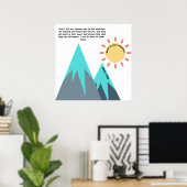 Poster Parlez à votre Écriture de montagne (Bureau à domicile)