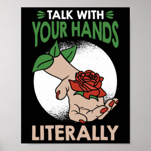 Poster Parlez avec vos mains Signe américain Langu