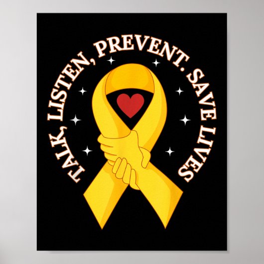 Poster Parlez Écouter Prévenir sauver des vies Suicide Pr (Devant)
