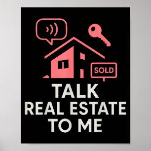 Poster Parlons Immobilier avec un Agent Immobilière