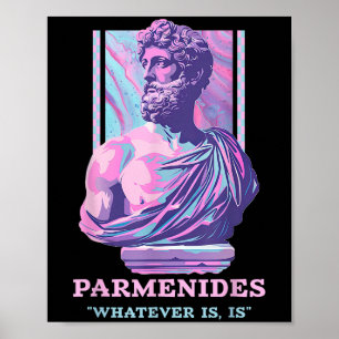 Poster Parmenides Philosophie stoïque Y2k Esthétique Rétr