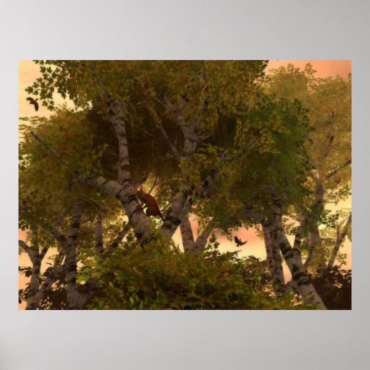 Poster Parmi Les Arbres (Devant)