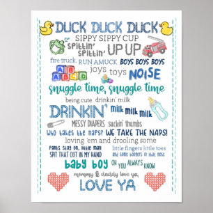 Poster Parodie crèche art bébé garçon jay muet chant de b