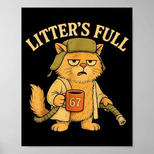 Poster Parodie de chat complet de Funny Litter 67 Six Sep (Devant)