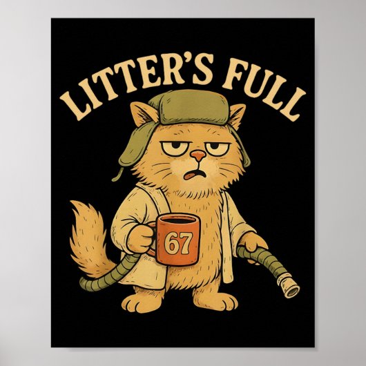 Poster Parodie de chat complet de Funny Litter 67 Six Sev (Devant)