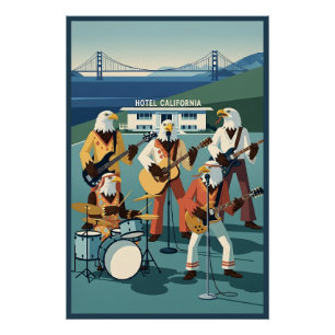 Poster Parodie d'Hôtel Californie des Eagles