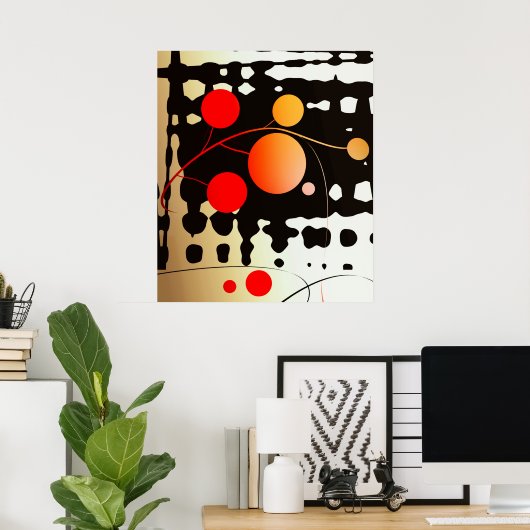 Poster paroi abstraite (Bureau à domicile)