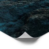 Poster Parois bleues d'une grotte de glace (Coin)