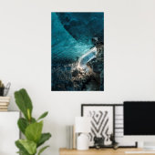 Poster Parois bleues d'une grotte de glace (Bureau à domicile)