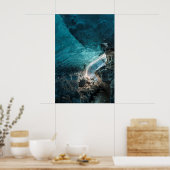 Poster Parois bleues d'une grotte de glace (Cuisine)