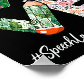 Poster Parole Langue Pathologiste Amour Jour des terres E (Coin)