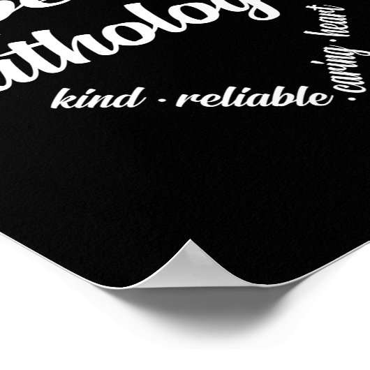 Poster Parole Pathologiste Coeur Mot Cloud (Coin)