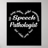 Poster Parole Pathologiste Coeur Mot Cloud (Devant)