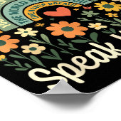 Poster Paroles de gentillesse Message positif Affirmation (Coin)