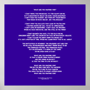 Poster Paroles de "Qu'attendez-vous ?"