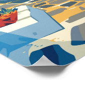Poster Paros Grèce Voyage Art Rétro (Coin)