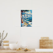 Poster Paros Grèce Voyage Art Rétro (Cuisine)