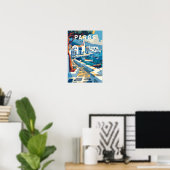 Poster Paros Grèce Voyage Art Rétro (Bureau à domicile)