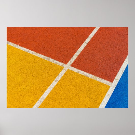 Poster Parquet jaune et orange (Devant)