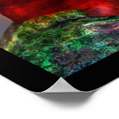 POSTER PARROS HYPER / ARBRE ROUGE ET BLEU (Coin)