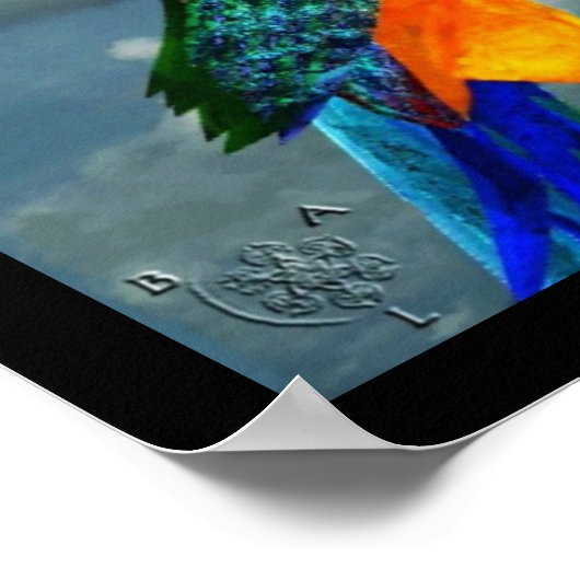 POSTER PARROS HYPER / BLEUE ARA (Coin)