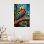 Poster Parrot coloré texte facultatif (Cuisine)