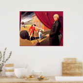 Poster Parson Weem's Fable, art de Grant Wood, (Cuisine)