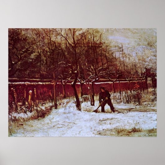 Poster Parsonage Garden à Nuenen par Vincent van Gogh (Devant)