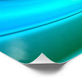Poster Part of a Wave (turquoise-ultramarine-yellow) (Coin)