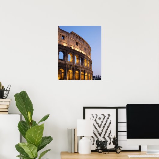 Poster Part of Colosseum at dusk (Bureau à domicile)