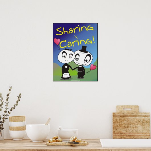 Poster Partager c'est prendre soin ! (Cuisine)