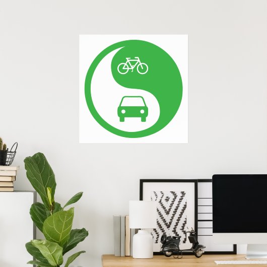 Poster Partager la route Yin Yang (Bureau à domicile)